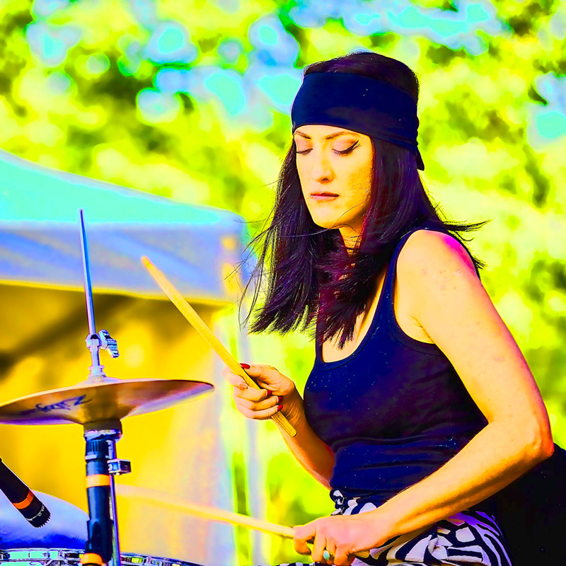 woman drumming